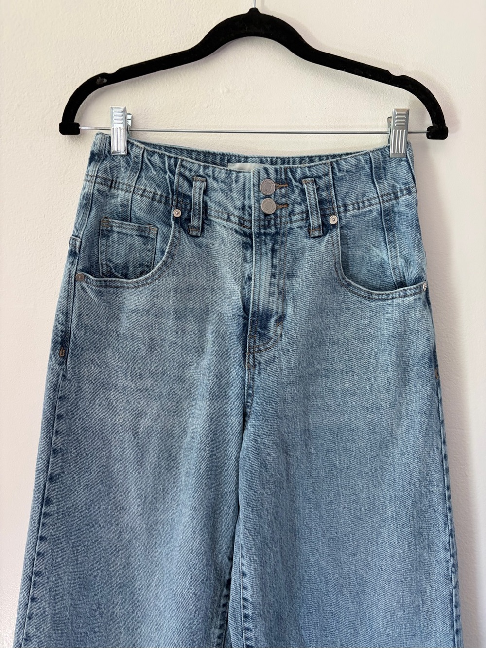 Habitual Emmette High Rise Wide Leg Medium Wash Jeans Size 4/27 - Picture 3 of 15
